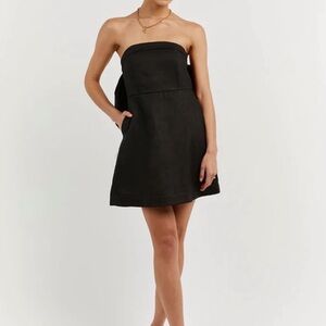 DISSH Black Strapless Mini Dress